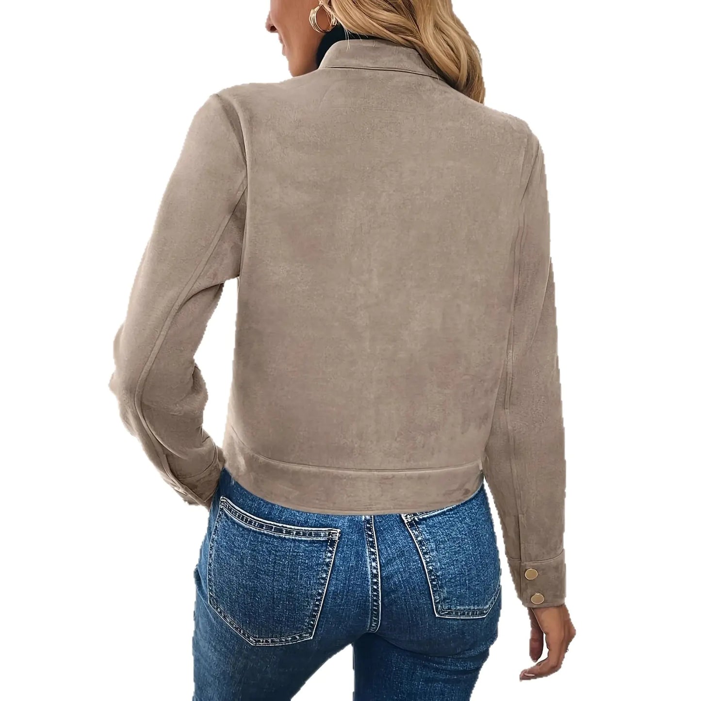 Nora - Kort Jakke med Lynlås og Lommer