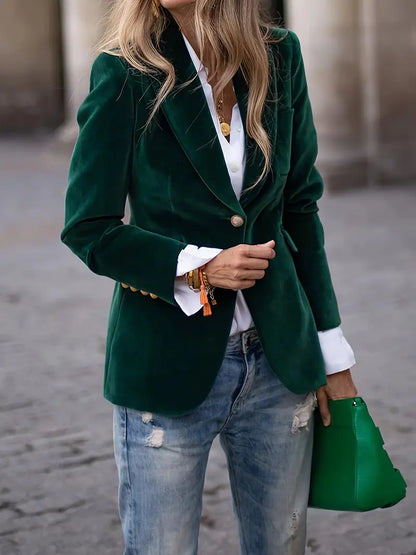 Carole | Elegant Velvet Blazer