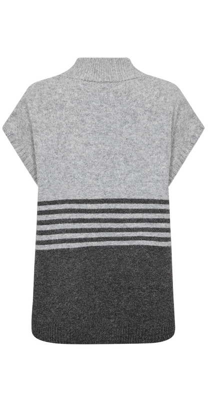 Liv – Tofarvet Uldvest i Blød Kvalitet