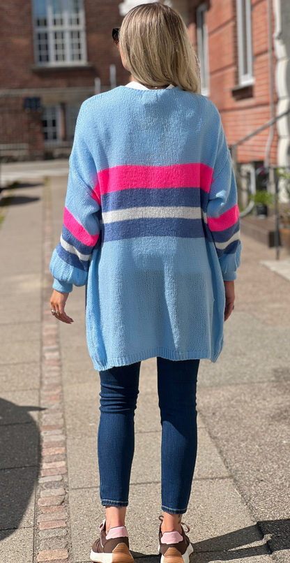 Sanna – Farverig, blød cardigan