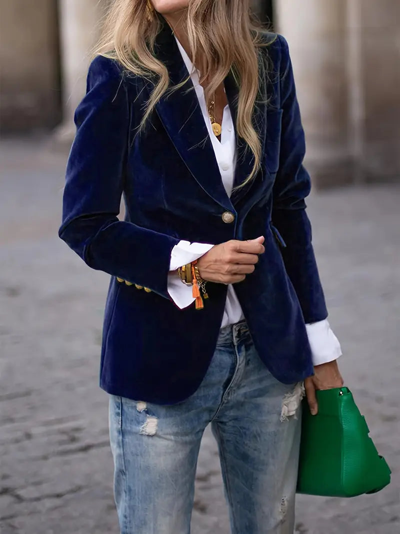 Carole | Elegant Velvet Blazer