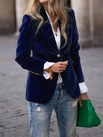 Carole | Elegant Velvet Blazer