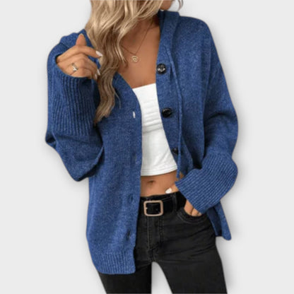 Berta™ - Elegant strikcardigan med knapper