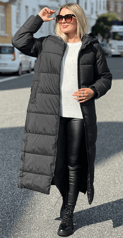 Liv – Lang Vinrød Vinterfrakke