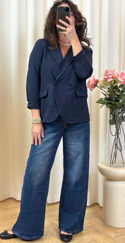 Sofie – Navy Blazer med Klassisk Pasform