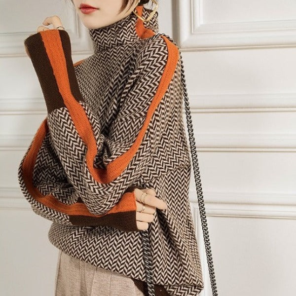 Lindholm-  Rullekrave Med Kontraststriber