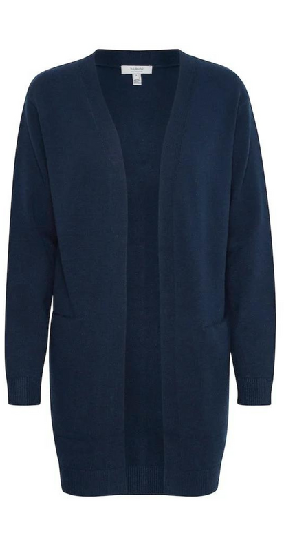 Anna – Lang, Blød Cardigan i Klassisk Snit