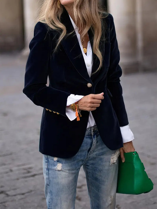 Carole | Elegant Velvet Blazer