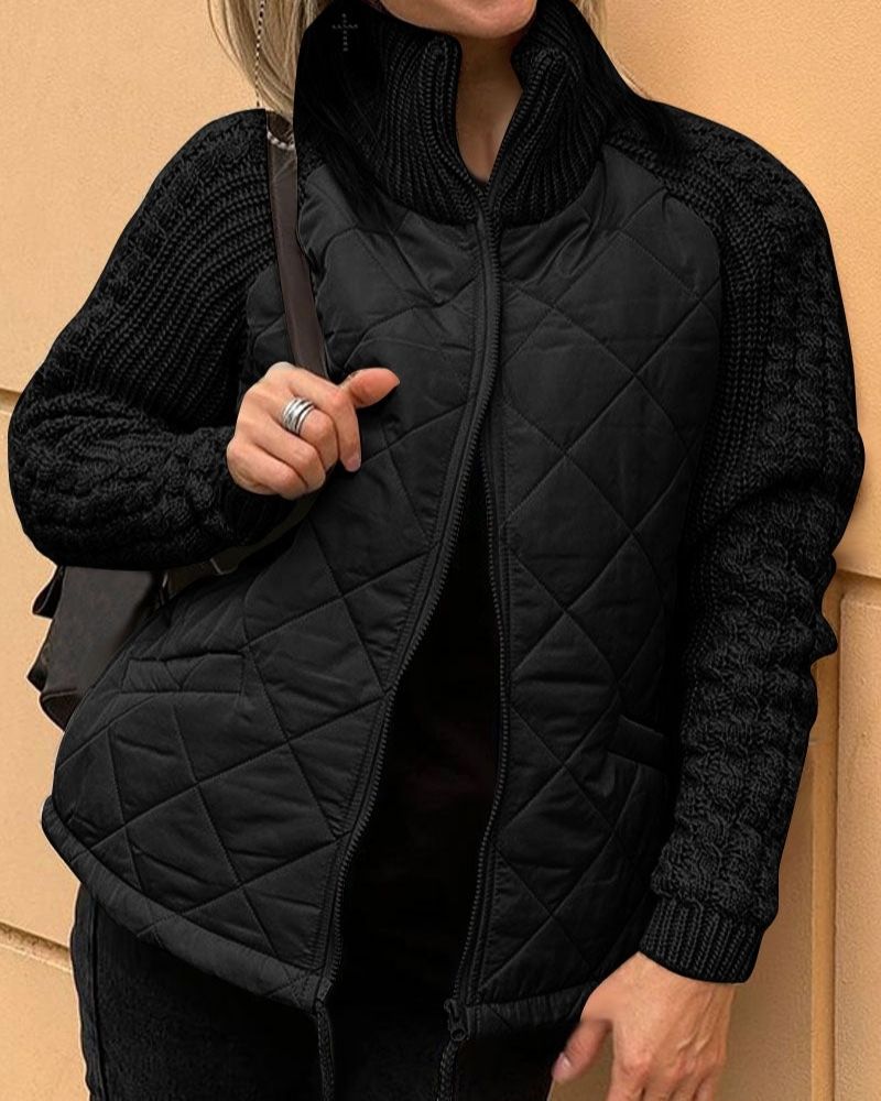 Victoria | Casual Strikket Fleecejakke