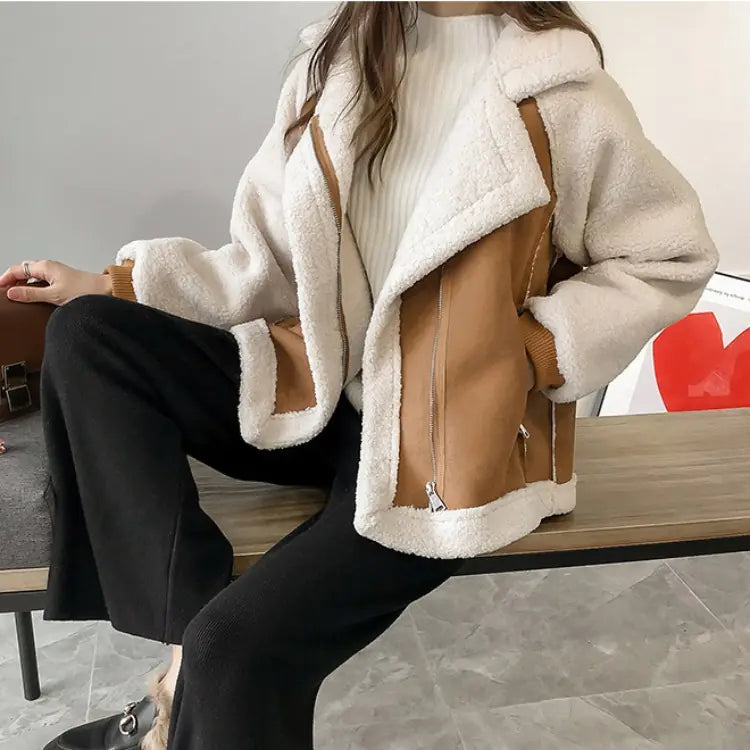 Freja - Blød Teddy Vinterjakke